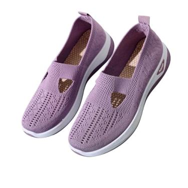 Imagem de Tênis feminino ortopédico respirável macio suporte de arco, sapatos de espuma para diabetes sapatos esportivos antiderrapantes para caminhada, Verde, 39