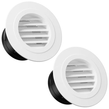 Imagem de HG Power Soffit Vents 10 cm, tampa de ventilação de plástico ABS para secadora externa com malha de tela embutida, tampa de ventilação redonda para exaustor, dutos HVAC, banheiro, cozinha, uso de