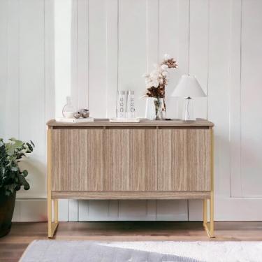 Imagem de Buffet Compacto 3 Portas Verona - Affara Dourado Affara Dourado