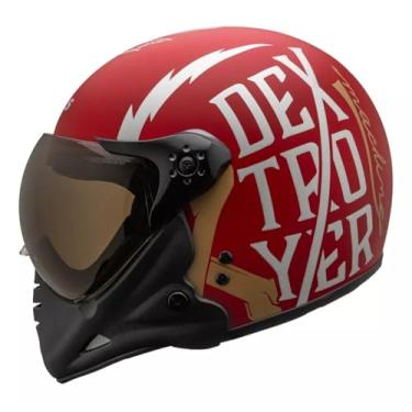 Imagem de Capacete Peels F21 Burn Bordo Fosco Aberto Queixeira Moto TAMANHO 61