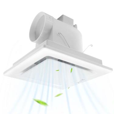 Imagem de POWERENG Ventilador de banheiro para montagem no teto Ventilação de exaustão, 141 CFM, 0,7 sones, duto de 10 cm, branco, ventilação e exaustor muito silenciosos (sem luz)