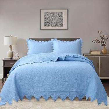 Imagem de Mantas E Colchas De Algodão Acolchoadas, Colchas E Mantas De Casal King Size, Colcha Super King Double Size, 3 Peças Colcha De Cama Para Casal, Pink, 250 * 270CM