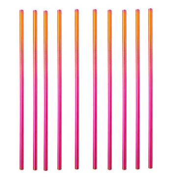 Imagem de Kit 50 Canudos de Aço Inox Retos - CAN.U.DO, Rainbow