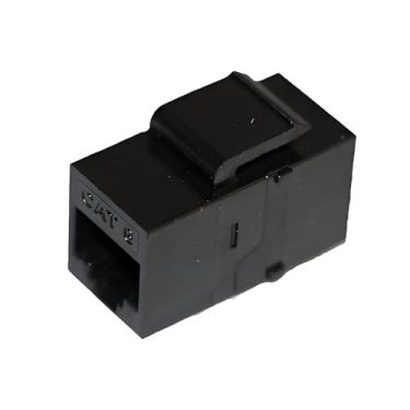 Imagem de Acoplador em linha de rede Cat 3/Cat 5e/Cat 6 UTP não blindado branco/preto RJ11/RJ45 adaptador Ethernet compatível com patch panel (10 peças, preto, Cat 6)