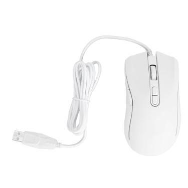 Imagem de Mouse de mouse de gamas com fio profissional mouse de computador óptico USB com retroilumação colorida 4 DPI ajustável até 3200dpi botões flexíveis para jogadores material abd