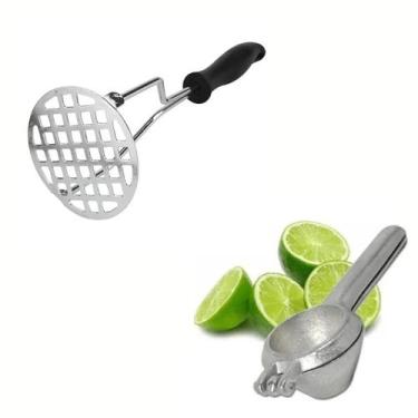 Imagem de Espremedor de Batata + Espremedor de Limão em Inox kit Cozinha - NoBra