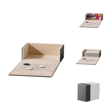 Imagem de Mage Tech Backpack Token Box (Adventurer Module) - Snap-On Back Panel - Built-in Life Tracker - Holds 30+ Counter Dice or Double-Sleeved Cards - MTG Commander/EDH & More (2. Wealth (Black/Pale Gold))