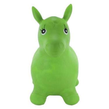 Imagem de Cavalinho Pula Pula Inflável Vinil Verde - Bbr Toys