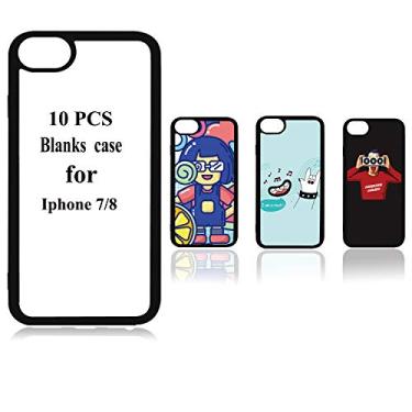 Imagem de 10 peças de capas de telefone em branco para Apple iPhone 11 Pro (5,8 polegadas 2019) Capas de telefone impressas Capa protetora de borracha macia à prova de choque fina antiderrapante, CASE for iPhone 7/8, 4.7 Inch