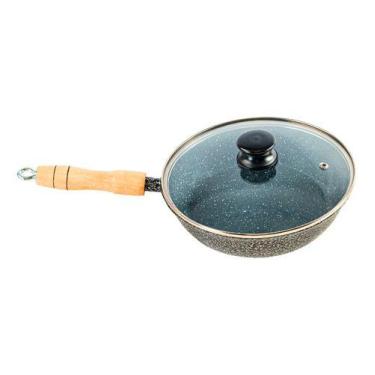Imagem de Frigideira Cerâmica Frita Ovo Sem Óleo Antiaderente 24 Cm - Preto - DI