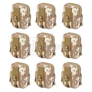 Imagem de Kit 9 Bolsas Camufladas Conjunto De Sobrevivência E Atividades Camping camuflado