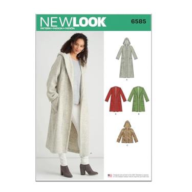 Imagem de New Look UN6585ANew Look Padrão 6585 Casaco Misses' com Capuz (XS-S-M-L-GG), Branco