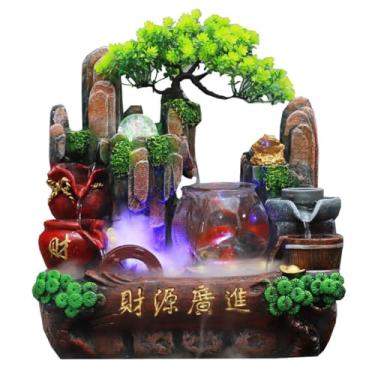 Imagem de XFNVXC Fonte decorativa para uso interno, fonte de mesa, ornamentos, fonte de água corrente, ornamentos, escritório, mesa, bonsai, acessórios para casa, fonte de jardim ornamental para casa