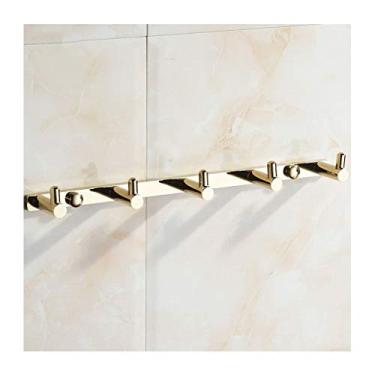 Imagem de XIANGGUI 1983 Cabide organizador de cabide de parede cabide de cobre cabide de casaco de porta de banheiro parede cabide dourado chapéu e guarda-chuva (tamanho: B)