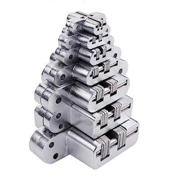 Imagem de Dobradiças ocultas de aço inoxidável 304 Dobradiça de porta dobrável invisível com parafuso para ferragens de móveis, 2 peças (tamanho 2)