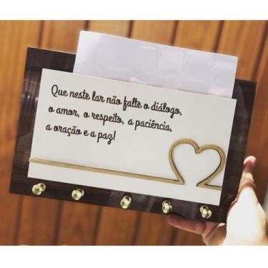 Imagem de Porta chaves + cartas 6mm Mdf - GT Laser 