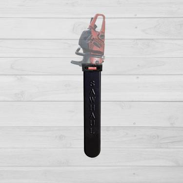 Imagem de SawHaul Kit de suporte de base com bainha para superfícies planas, bainha preta de 71 cm, suporte de montagem fixo compatível com todas as marcas de motosserra, feito nos EUA