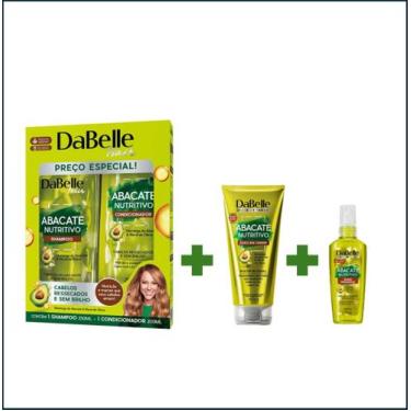Imagem de Kit Dabelle Shampoo + Cond +Oleo em Creme Abacate Nutritivo + Reparado