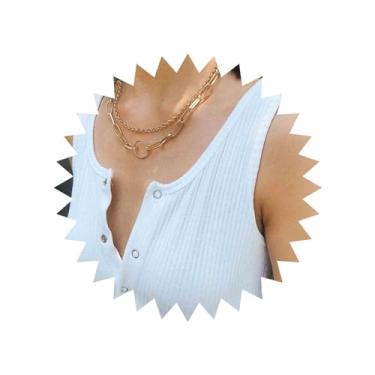 Imagem de Aneneiceera Colar Boho em camadas com pingente de corrente grossa, colar de ouro, colar com pingente circular, corrente retrô, clavícula, joias de casamento, colares para mulheres e meninas para