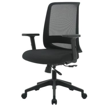 Imagem de Cadeira Escritório Nr-17 Columbus Diretor C- Braços Fratini Encosto Tela Mesh Preta Base Rodízio