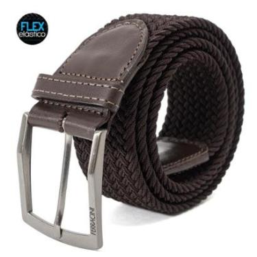 Imagem de Cinto Casual Masculino Ferracini 24h Largo Flex Couro Legítimo e Elástico Confortável Ajustável 606-Masculino