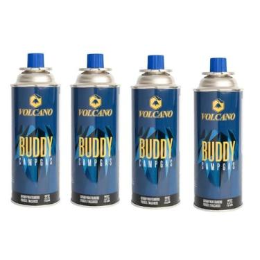 Imagem de 04 Gás Butano Refil Recarga Maçarico Camping Isqueiro Fogão - Volcano