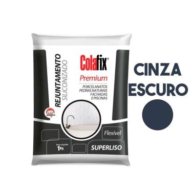 Imagem de Rejunte Colafix Siliconizado 1kg - Cinza Escuro