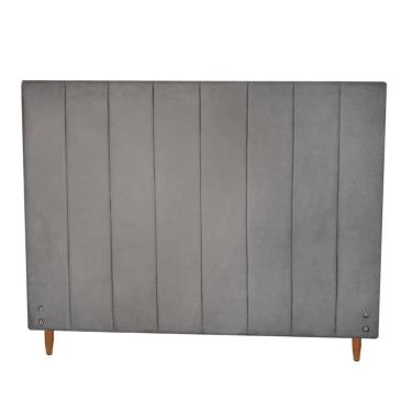 Imagem de Cabeceira Vitória Para Colchão 1,28m Viúva Solteirão Suede Grafite - Aurora Line