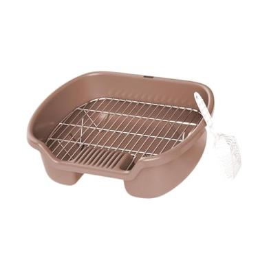 Imagem de predolo Vaso sanitário para cães pequenos, bandeja para penico interno para filhotes, malha removível, bandeja para treinamento de poodles e bichon frisé,