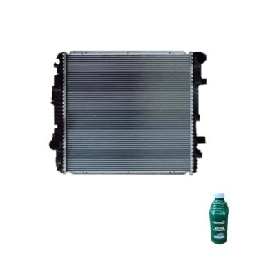 Imagem de Kit Radiador MB 1315 1418 1518 1718 04 Atego + Água Desmineralizada Radiadornaq 1L