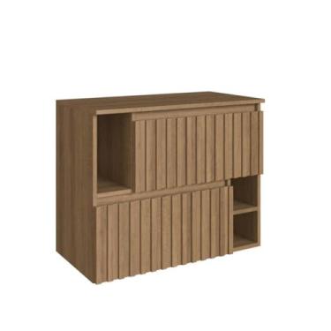 Imagem de Gabinete de Banheiro Suspenso 75cm 2 Portas Basculante Mel Luiza Bl1000 - Faema Móveis