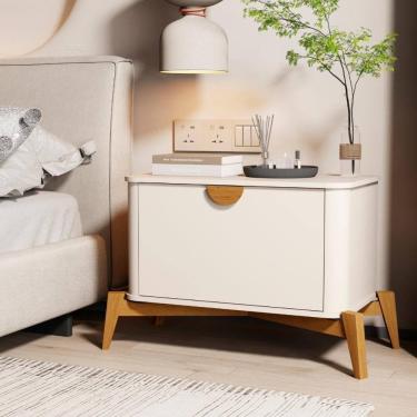 Imagem de Mesa Auxiliar De Cabeceira Juazeiro Off White