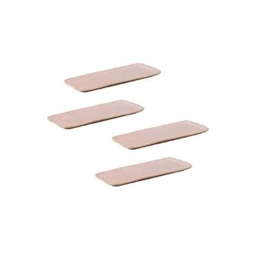 Imagem de Conjunto de Travessas Retangulares Pequenas Porto Brasil Orgânico Litchi 22x9,5cm - 4 Peças