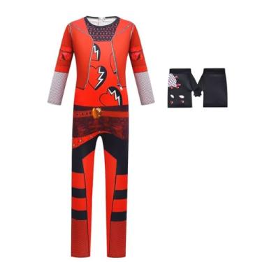 Imagem de laughZuaia Red Jumpsuits for Girl Rise Red 4 Movie Princess Bodysuits with Glove Party Dress up for 4-12 Years Kids (7-8Years, red)