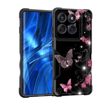 Imagem de EFGWSDER Capa para Moto Edge 2025, [camada dupla][proteção contra quedas de grau militar de 3,5 metros] Capa resistente à prova de choque para Motorola Moto Edge 2025 de 6,7 polegadas, flores de