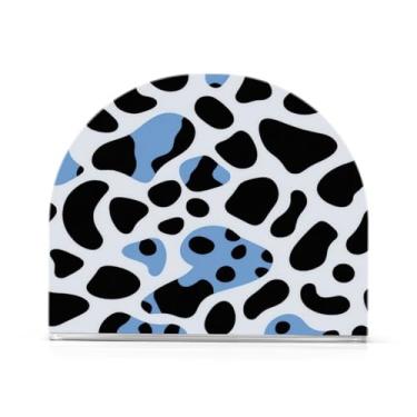 Imagem de Qilmy Porta-guardanapos de acrílico com estampa de leopardo, suporte de guardanapo de coquetel de plástico transparente para mesas de restaurante de cozinha, 2 peças