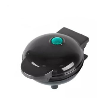 Imagem de Mini Máquina De Assar Forma Elétrica Retro Waffle Coração 110V Cor Preto