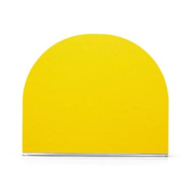 Imagem de Qilmy Porta-guardanapos de acrílico de cor sólida amarelo, suporte de guardanapo de coquetel de plástico transparente para mesas de restaurante de cozinha, 1 peça