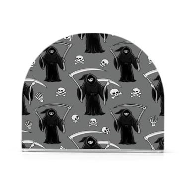 Imagem de Qilmy Black Cloaks Porta-guardanapos de acrílico, suporte de guardanapo de coquetel de plástico transparente para mesas de restaurante de cozinha, 1 peça