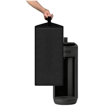 Imagem de AF-WAN Capa protetora de nylon 600D para cafeteira Keurig K-Mini Mate, alça portátil, tampa protetora de máquina de ajuste personalizado (preto)