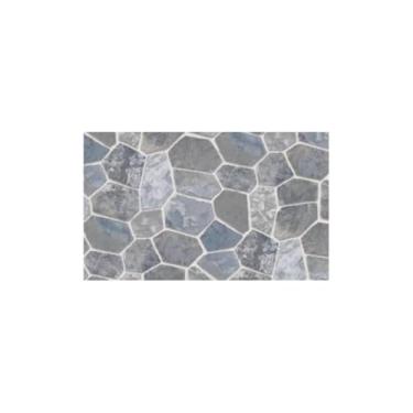 Imagem de Papel de Parede Adesivo PVC, Estampa Pedra Esculpida, Material Polipropileno de Vinil, 5 Metros x 45cm, Lavável, Autocolante, para Decoração de Interiores