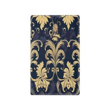 Imagem de Wassud Placa de cobertura de interruptor de luz com padrão decorativo elegante, capas de tomada de interruptor único, placa de parede, decoração de casa, sala de estar, quarto, decoração