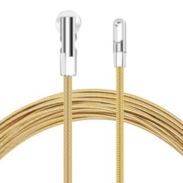 Imagem de Extrator de fio de fita de peixe 33 pés 10 m, resistência à flexão corrente cabo elétrico cabeça de polia mola resistente durável através da parede dispositivo guia de fio aplicável vários cenários