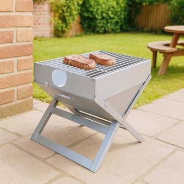 Imagem de Churrasqueira，DobráVel e PortáTil，ConstruíDo em AçOfáCil de Limpar e Baixo Consumo de Carbono，Adequado para Varandas, Jardins, Acampamentos, Pesca, Churrascos e Grelhados.