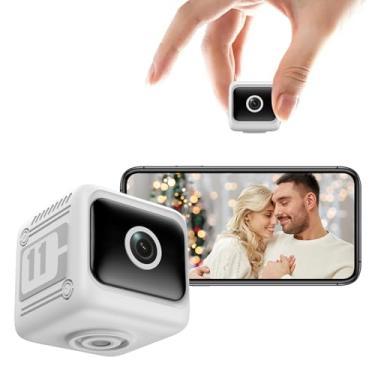 Imagem de ASHATA Câmera de Segurança Interna, Câmeras Wi-Fi 1080P HD para Segurança Doméstica, Cão de Estimação, bebê Com Aplicativo de Telefone, Detecção de Movimento, ângulo Amplo de 170 °, (Branca)