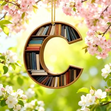 Imagem de Decorações de Dia dos Namorados para pendurar em cristal A-Z, enfeites de Natal feitos à mão com letra C, decoração de carro e casa - decoração de acrílico escolar, ideias de troca de presentes para