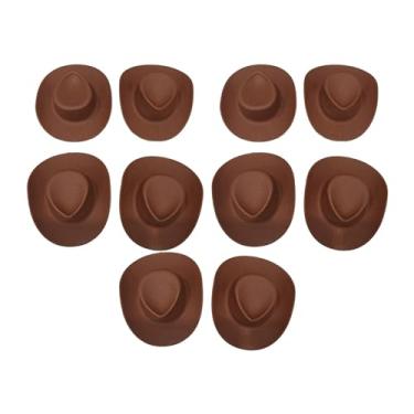 Imagem de Luwecf Conjunto de 10 Miniaturas de Chapéus de Cowboy para Bonecas de 30 Cm, Ideal para Brincar de Casinha, Fantasias E Projetos DIY, Arco