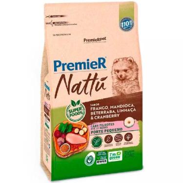 Imagem de Ração Premier Nattu Cães Filhotes Porte Pequeno Sabor Mandioca 2,5 kg