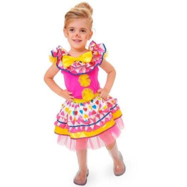 Imagem de Fantasia De Carnaval Palhacinha de Circo Infantil Colorida - Fantasias