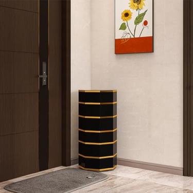 Imagem de Sapateira 360, sapateira giratória, sapateira giratória premium, com portas, armazenamento organizador de sapatos moderno, para canto de corredor de entrada